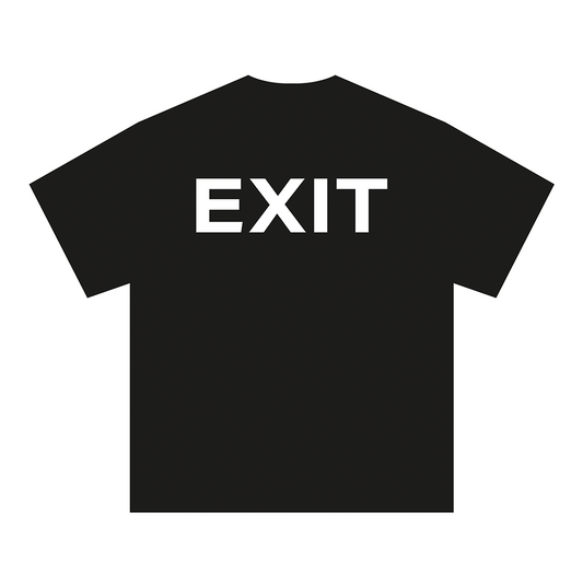 'Exit' Tee Black